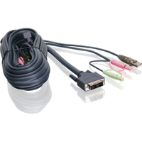 

IOGEAR G2L7D03UI 10' Single Link DVI-I USB KVM Cable