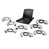 

IOGEAR GCL1908 8-Port 19" LCD KVM Drawer Kit with PS/2 and USB KVM Cables