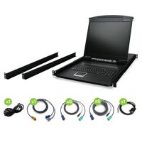 

IOGEAR IGC1916 16-Port 19" LCD KVM Drawer Kit with USB KVM Cables