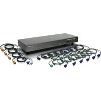 

IOGEAR 16-Port PS/2 USB Combo KVM Switch Kit with 16 KVM Cables, Includes Console/Cascade Cable, Firmware Upgrade Cable, Grounding Wire, Power Adapter