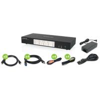 

IOGEAR 4-Port 4K Dual View KVMP Switch with HDMI Connection, USB 3.0 Hub and Audio, TAA