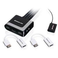 

IOGEAR 2-Port HD Cable KVM Switch with DisplayPort Adapters Bundle