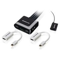

IOGEAR 2-Port HD Cable KVM Switch with MiniDisplayPort Adapters Bundle