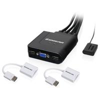 

IOGEAR 2-Port USB VGA Cable KVM Switch with DisplayPort Adapters