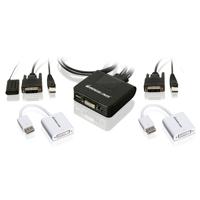 

IOGEAR 2-Port USB DVI Cable KVM Switch with DisplayPort Adapters Bundle