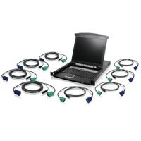 

IOGEAR 8-Port 17" LCD Combo KVM Switch with USB Cables, TAA Compliant, 1 RU