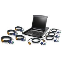 

IOGEAR 8-Port 17" LCD Combo KVM Switch with 8 PS/2 KVM and 1 USB Cables