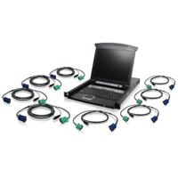 

IOGEAR 8-Port 17" LCD Combo KVM Switch with 8 USB KVM and 1 PS/2 Cables