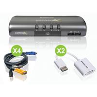 

IOGEAR 4-Port VGA & DisplayPort KVMP Kit w/ Audio