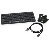 

IOGEAR Slim Multi-Link Bluetooth Keyboard with Stand & Reversible Micro USB Cable