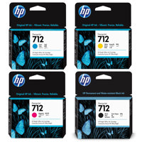 

HP 712 29ml DesignJet Original Ink Cartridges for T650, T630, T230, T210 & Studio Plotter Printers - With 4 Items Cyan / Magenta / Yellow / Black