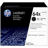 

HP Dual-Pack of CC364X High Yield LaserJet Black Print Cartridges for LaserJet P4015 Printer Series (Yield: Appx. 24,000 Copies each)