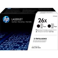 

HP 26X High Yield Black Original Laser Toner Cartridge for LaserJet Pro M402, M426 Printer, 9000 Page Yield Per Cartridge, 2 Pack