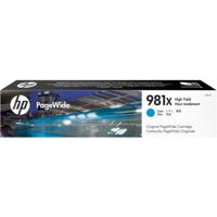 

HP 981X High-Yield Original Page Wide Cyan Ink Cartridge, 10000 Pages Yield