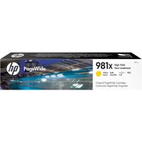 

HP 981X High-Yield Original Page Wide Yellow Ink Cartridge, 10000 Pages Yield