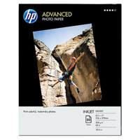 

HP Advanced Glossy Photo Inkjet Paper, 10.5 mil., 250g/m2, 8.5x11", 50 Sheets