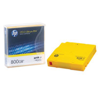 

HP LTO-3 Ultrium 800GB Re-writable Data Cartridge, 120 MB/sec Read speed, Gold