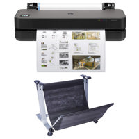 

HP DesignJet T230 Large Format Printer, 24" Color Inkjet Plotter, Wireless, Bundle with HP DesignJet T100/T500 24" Printer Stand