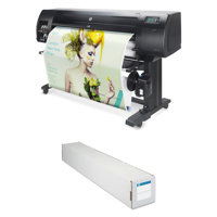 

HP DesignJet Z6610 Large Format Graphics Printer, 60" Inkjet with HP Combi Premium Instant-dry Satin Inkjet Photo Paper 60" x 100' Roll