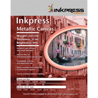 

Inkpress Metallic Canvas Inkjet Printer Media, 450 gsm, 22 mil, 36"x35', Roll