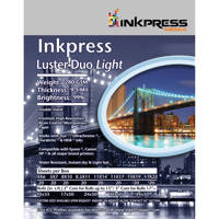 

Inkpress Luster Duo, Double Sided Inkjet Paper, 99% Bright, 280 gsm, 9.5 mil., 17"x50' Roll