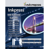 

Inkpress Metallic Satin Inkjet Paper, 255 gsm, 10 mil, Metallic Pearlescent Surface, 17"x100' Roll