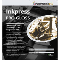 

Inkpress Glossy InkJet Printer Paper, 330 gsm, 12 mil, 44"x100', Roll
