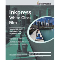 

Inkpress White Gloss Inkjet Film, 7 mil., 220gsm, 13x19", 20 Sheets