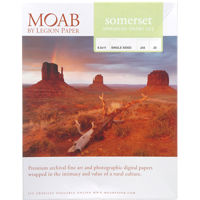 

Moab Somerset Photo Enhanced, White Matte Velvet Inkjet Paper, 255gsm 5 mil., 8.5x11, 25 Sheets.