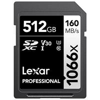 

Lexar SILVER Series Professional 1066x 512GB SDXC UHS-I Memory Card, 160MB/s Read, 120MB/s Write