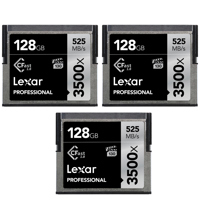 

Lexar 128GB Professional 3500x CFast 2.0 Memory Card, 3-Pack