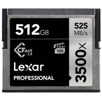 

Lexar 512GB Professional 3500x CFast 2.0 Memory Card, Up to 525MB/s Read Speed