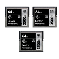 

Lexar 3 Pack Professional 3500x CFast 2.0 Memory Card, Up to 525MB/s Read Speed