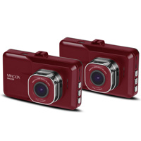 

Minolta MNCD37 Full HD 3" LCD Screen Dash Cam, Red, 2-Pack