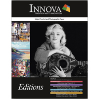 

Innova Art Editions Fine Art 8.5x11" Sample Paper Pack, Includes 2x Photo Cotton Rag Paper, 2x Fabriano Printmaking Rag Paper, 2x Etching Cotton Rag Paper, 2x Fabriano Artistico Watercolor Rag Paper, 2x Exhibition Cotton Gloss Paper, 2x Exhibition Photo B