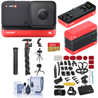 

Insta360 ONE R 4K Edition / Action Kit With 64GB MicroSDXC Card, ONE R Battery Base, Insta360 ONE R Battery Charger, Froggi G02 Sport Action Camera Acc Set, Ulanzi MT-11 Octopus Tripod, Cleaning Kit