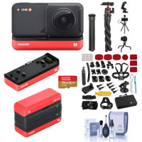 

Insta360 ONE R Dual Lens 360 Module / Action Kit With 128GB MicroSDXC Card, ONE R Battery Base, Insta360 ONE R Battery Charger, Froggi G02 Sport Action Camera Acc Set, Ulanzi MT-11 Octopus Tripod, Cleaning Kit