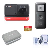 

Insta360 ONE R Dual Lens 360 Module - Bundle With Insta360 GPS Smart Bluetooth Remote Controller, Insta360 One R Carry Case, 32GB MicroSDHC Card, Cleaning Kit