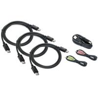 

IOGEAR 4K Triple View DisplayPort Cable Kit with USB & Audio, TAA