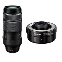 

Olympus M.Zuiko Digital ED 100-400mm f5.0-6.3 IS Lens, Black with Olympus MC-20 2x Teleconverter
