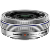

Olympus M. Zuiko Digital 14-42mm f/3.5-5.6 EZ (Electronic Zoom) Pancake Lens - SILVER - for Micro Four Thirds System