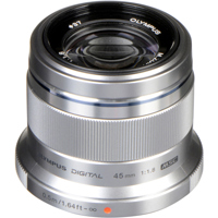 

Olympus M. Zuiko Digital 45mm f/1.8 Lens for Micro Four Thirds System, Silver