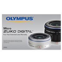 

Olympus 4 Year Extended Limited Warranty for Zuiko Digital Lens