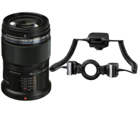 

Olympus M. Zuiko Digital ED 60mm f2.8 Macro Lens MSC for PEN and OM-D Cameras - With Olympus Macro Flash STF-8