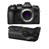 

Olympus OM-D E-M1 Mark II 20.4MP Mirrorless Camera Body, Black - With Olympus HLD-9 Power Battery Grip