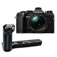 

Olympus OM-D E-M5 Mark III Mirrorless Digital Camera with ED 14-150mm f/4.0-5.6 II Lens, Black - with Olympus ECG-5 External Metal Grip