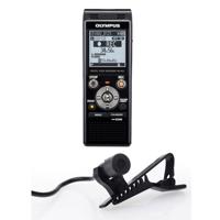 

Olympus 8GB Digital Stereo Voice Recorder, Micro SD Card Slot, Direct USB Connector, AAA Battery - With Stony Edge Simple Lav Condenser Omni-Directional Lavalier/Lapel Microphone
