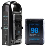 

IndiPRO Micro-Series 98Wh V-Mount Li-Ion Battery and Dual V-Mount Battery Charger Kit