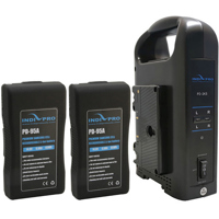 

IndiPRO Two 95Wh Compact Gold-Mount Lithium-Ion Batteries with Dual Battery Charger Kit