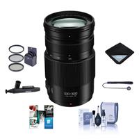 

Panasonic Lumix G Vario 100-300mm f/4.0-5.6 II Power O.I.S. Zoom Lens for Micro Four Thirds - Bundle With 67mm Filter Kit, Lens Wrap, Cleaning Kit, Capleash II, Lens Cleaner, Software Package